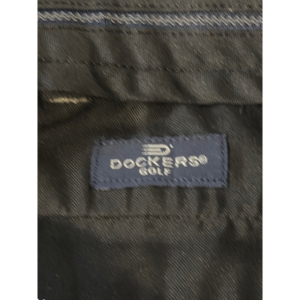 Dockers Golf Mens Pleated Cuffed Microfiber Dress Pants Olive Green 36x34 - Picture 5 of 7
